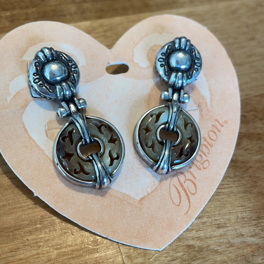 Brighton Silver Drop Dangle Earrings - image 2